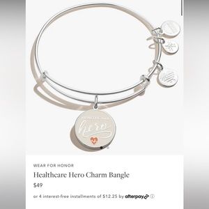 Alex and ani WEAR FOR HONOR Healthcare Hero Charm Bangle NEW retail $49